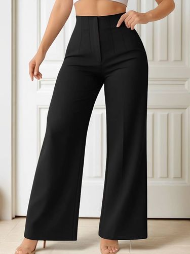 Pantalón palazzo negro tiro alto